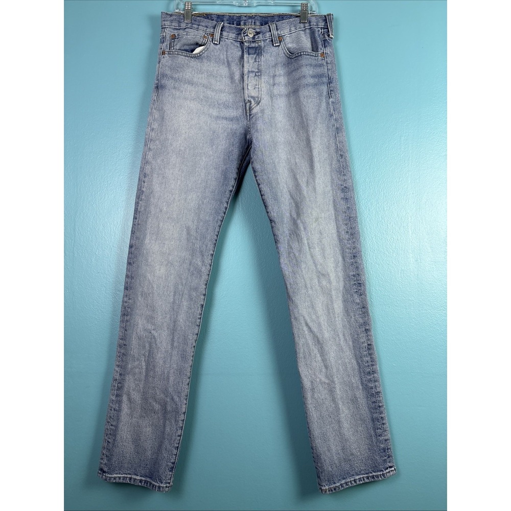 Levi's Men's 501 33x34 Original Straight Fit Jeans Fade Whiskers USA